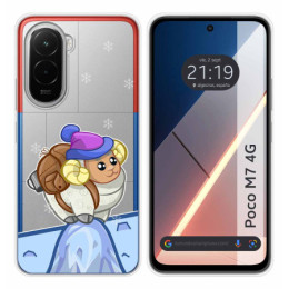 Funda Silicona Transparente para Xiaomi Poco M7 4G diseño Cabra Dibujos
