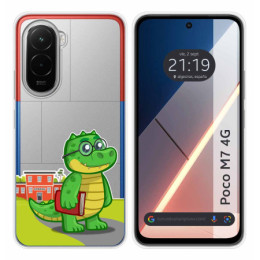 Funda Silicona Transparente para Xiaomi Poco M7 4G diseño Coco Dibujos