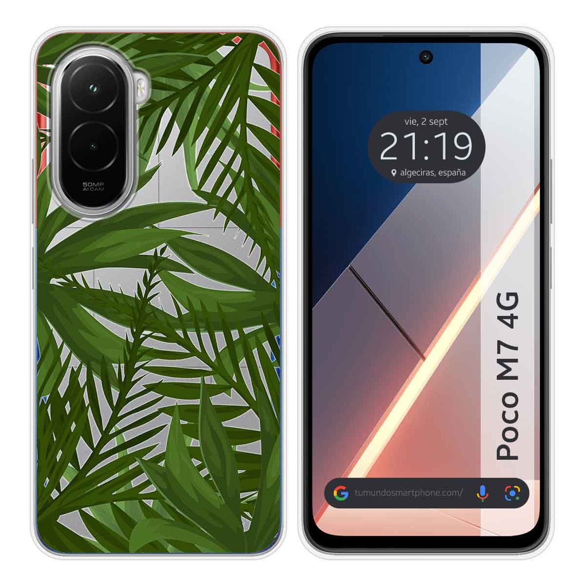 Funda Silicona Transparente para Xiaomi Poco M7 4G diseño Jungla Dibujos