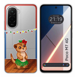 Funda Silicona Transparente para Xiaomi Poco M7 4G diseño Suricata Dibujos