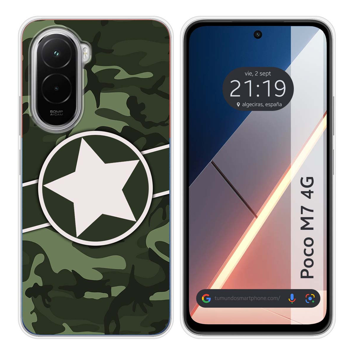 Funda Silicona para Xiaomi Poco M7 4G diseño Camuflaje 01 Dibujos