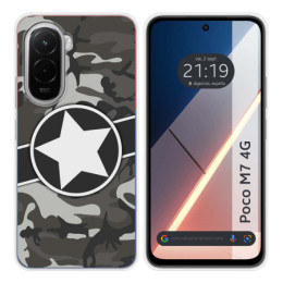 Funda Silicona para Xiaomi Poco M7 4G diseño Camuflaje 02 Dibujos