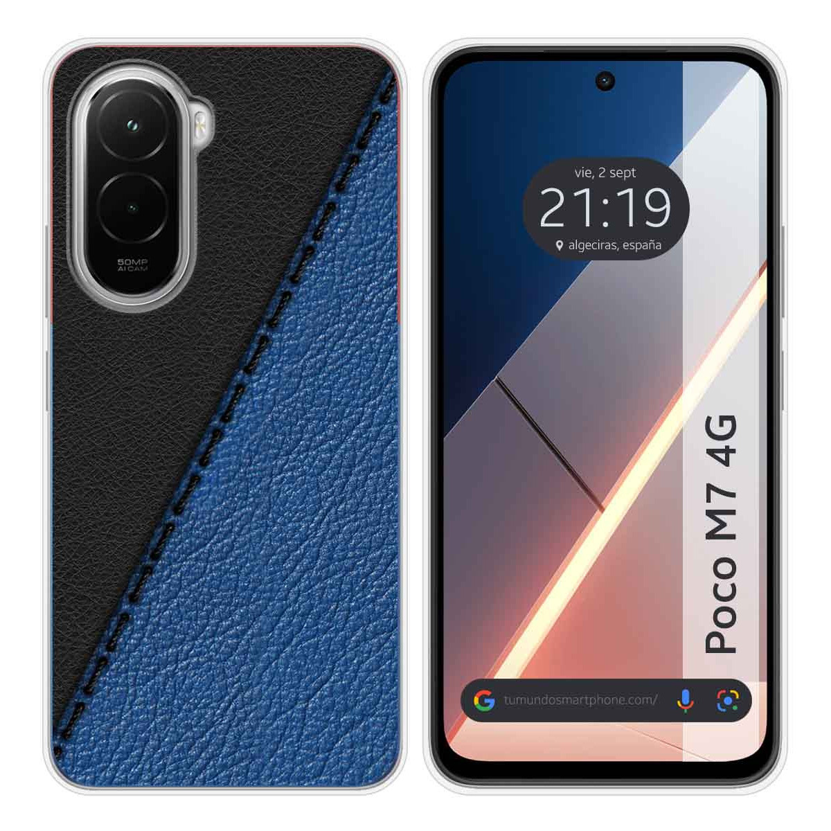 Funda Silicona para Xiaomi Poco M7 4G diseño Cuero 02 Dibujos