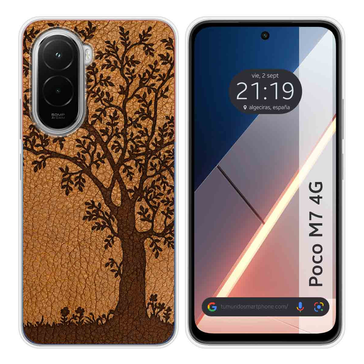 Funda Silicona para Xiaomi Poco M7 4G diseño Cuero 03 Dibujos