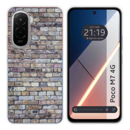 Funda Silicona para Xiaomi Poco M7 4G diseño Ladrillo 02 Dibujos