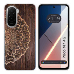 Funda Silicona para Xiaomi Poco M7 4G diseño Madera 06 Dibujos