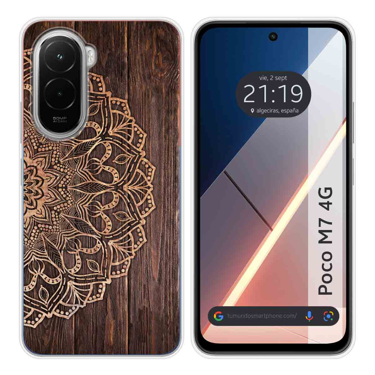 Funda Silicona para Xiaomi Poco M7 4G diseño Madera 06 Dibujos