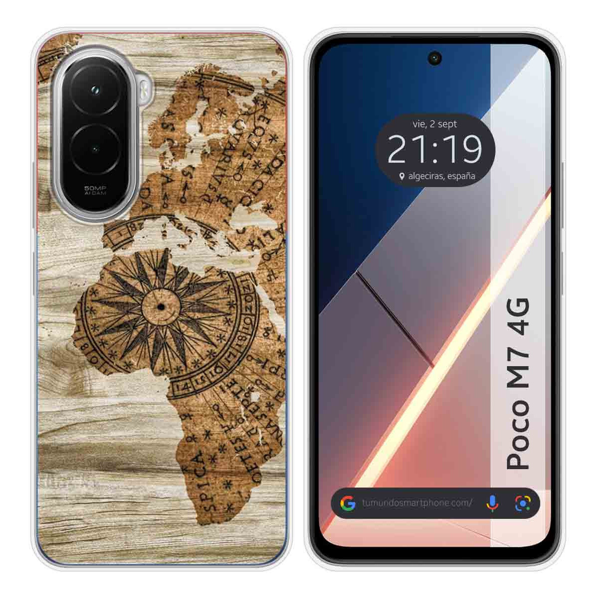 Funda Silicona para Xiaomi Poco M7 4G diseño Madera 07 Dibujos