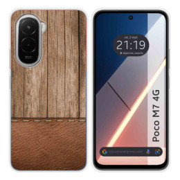 Funda Silicona para Xiaomi Poco M7 4G diseño Madera 09 Dibujos