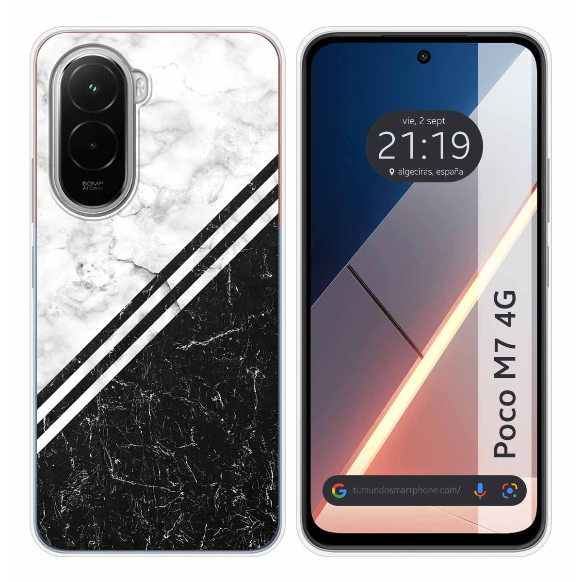 Funda Silicona para Xiaomi Poco M7 4G diseño Mármol 01 Dibujos