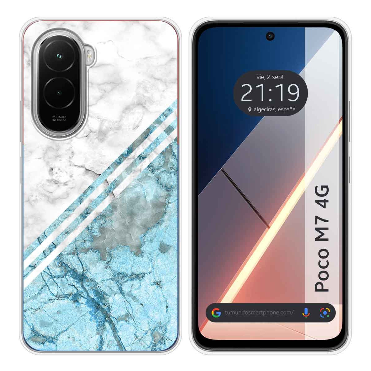 Funda Silicona para Xiaomi Poco M7 4G diseño Mármol 02 Dibujos