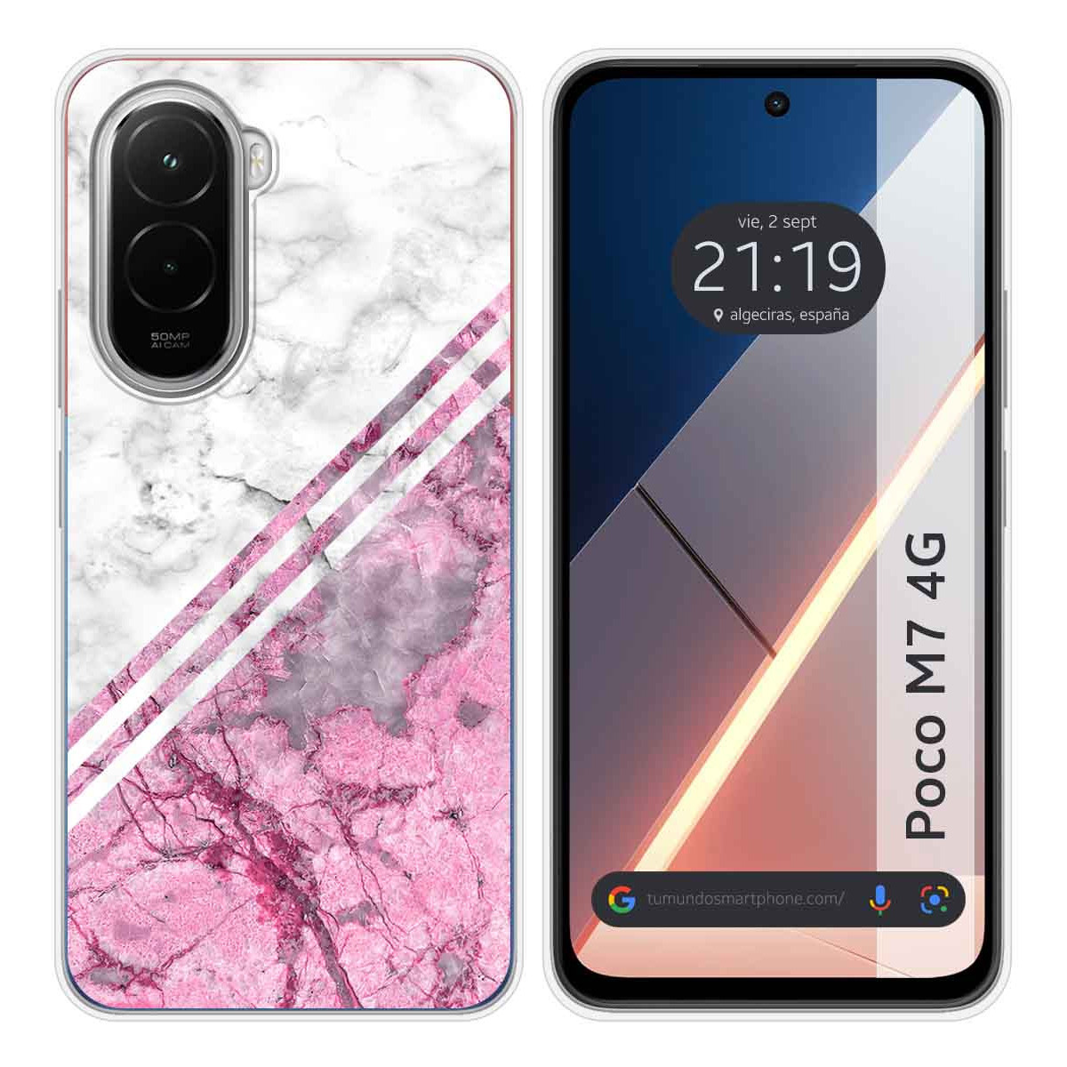Funda Silicona para Xiaomi Poco M7 4G diseño Mármol 03 Dibujos