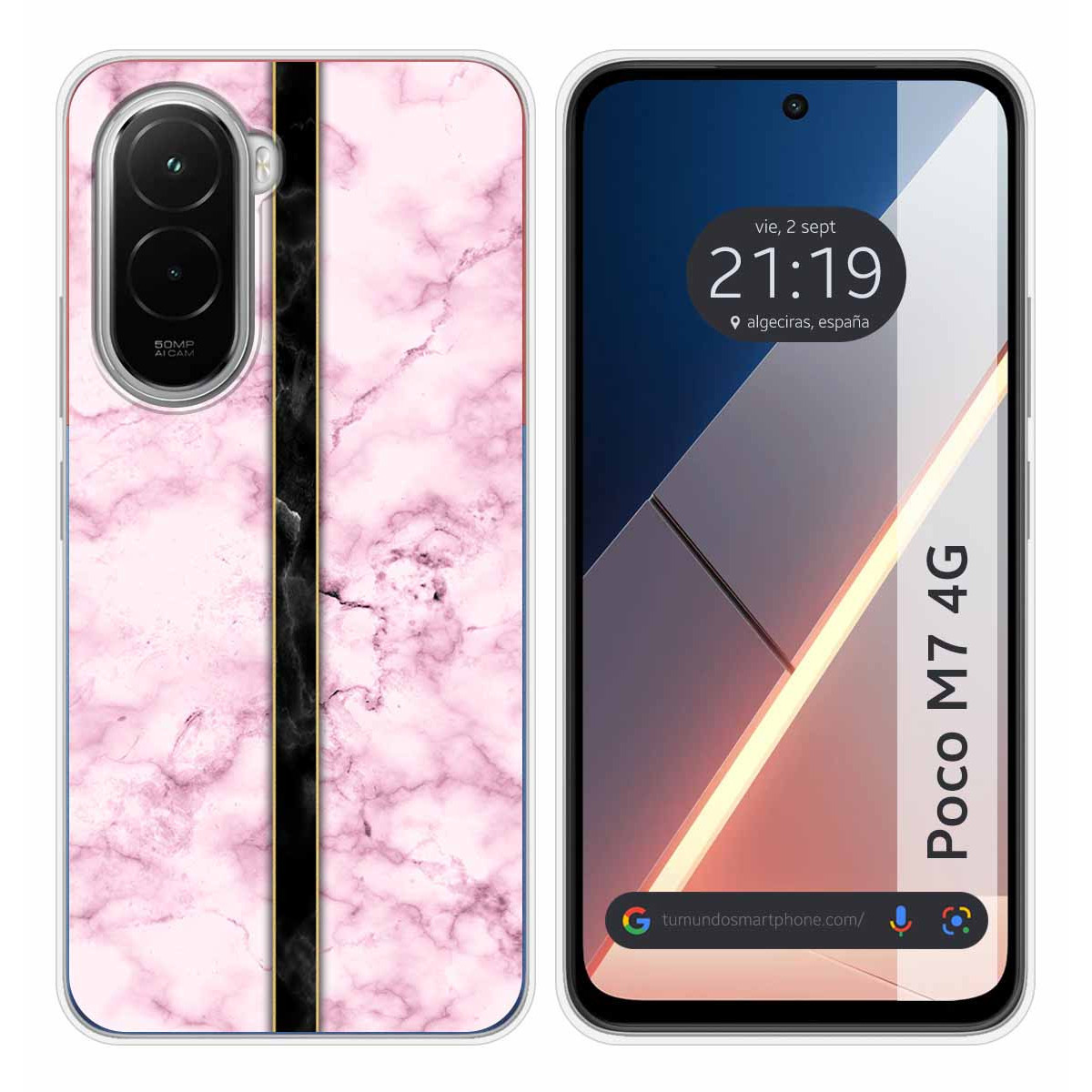 Funda Silicona para Xiaomi Poco M7 4G diseño Mármol 04 Dibujos