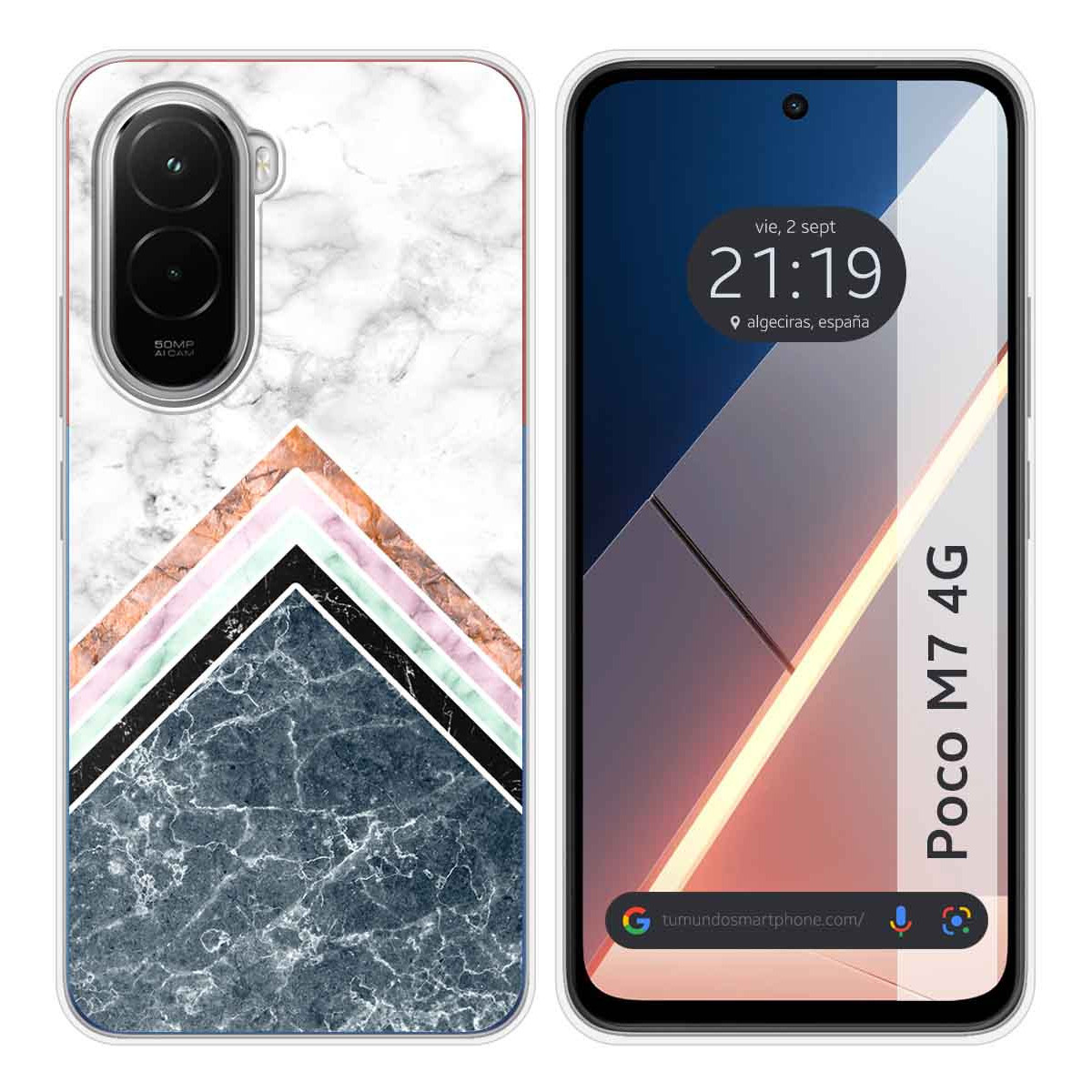 Funda Silicona para Xiaomi Poco M7 4G diseño Mármol 05 Dibujos