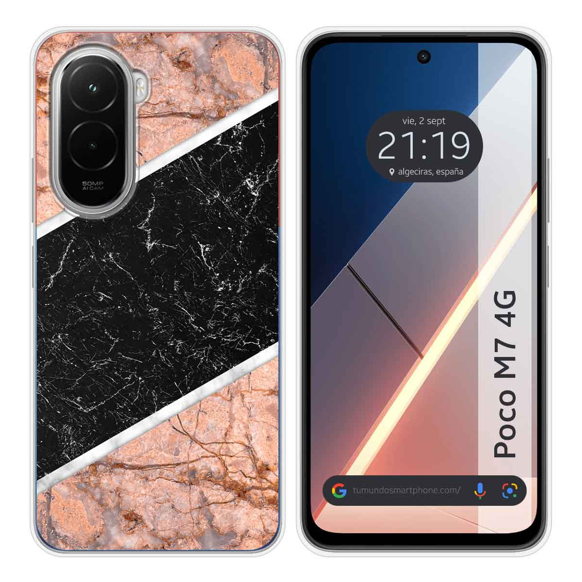 Funda Silicona para Xiaomi Poco M7 4G diseño Mármol 07 Dibujos