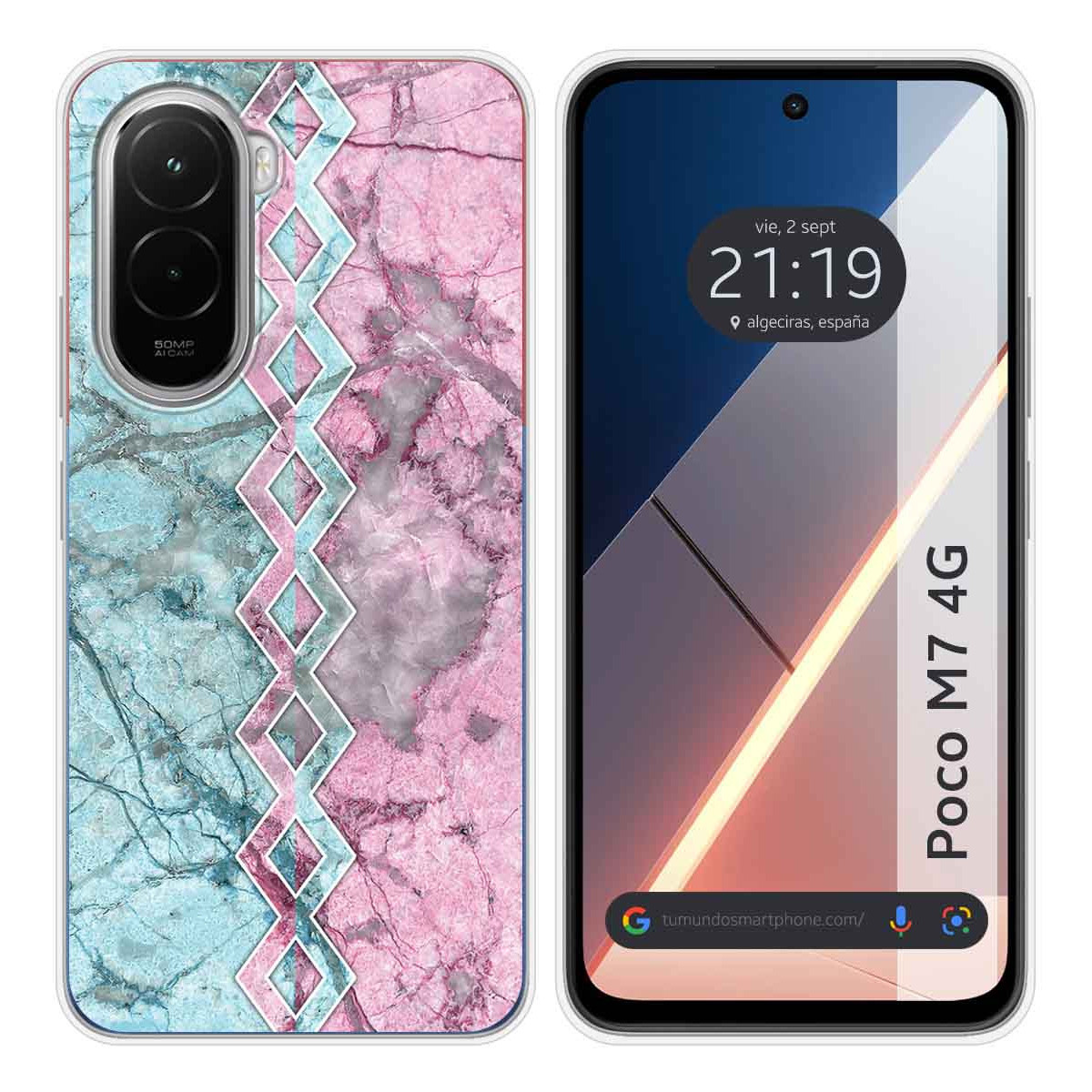 Funda Silicona para Xiaomi Poco M7 4G diseño Mármol 08 Dibujos