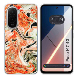 Funda Silicona para Xiaomi Poco M7 4G diseño Mármol 12 Dibujos