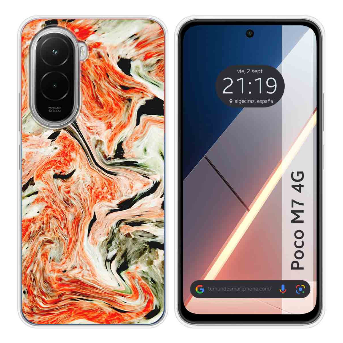 Funda Silicona para Xiaomi Poco M7 4G diseño Mármol 12 Dibujos