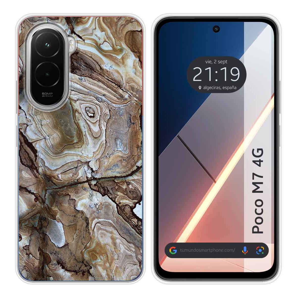 Funda Silicona para Xiaomi Poco M7 4G diseño Mármol 14 Dibujos