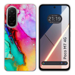 Funda Silicona para Xiaomi Poco M7 4G diseño Mármol 15 Dibujos