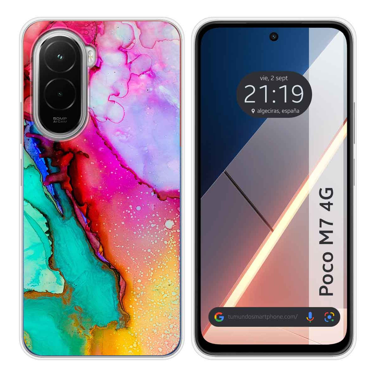 Funda Silicona para Xiaomi Poco M7 4G diseño Mármol 15 Dibujos