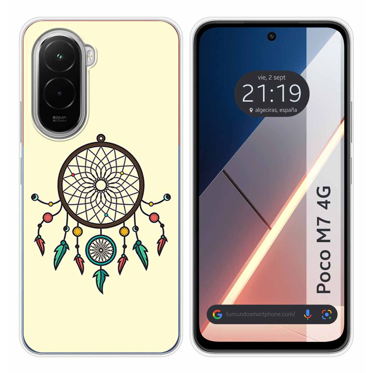 Funda Silicona para Xiaomi Poco M7 4G diseño Atrapasueños Dibujos