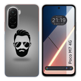 Funda Silicona para Xiaomi Poco M7 4G diseño Barba Dibujos