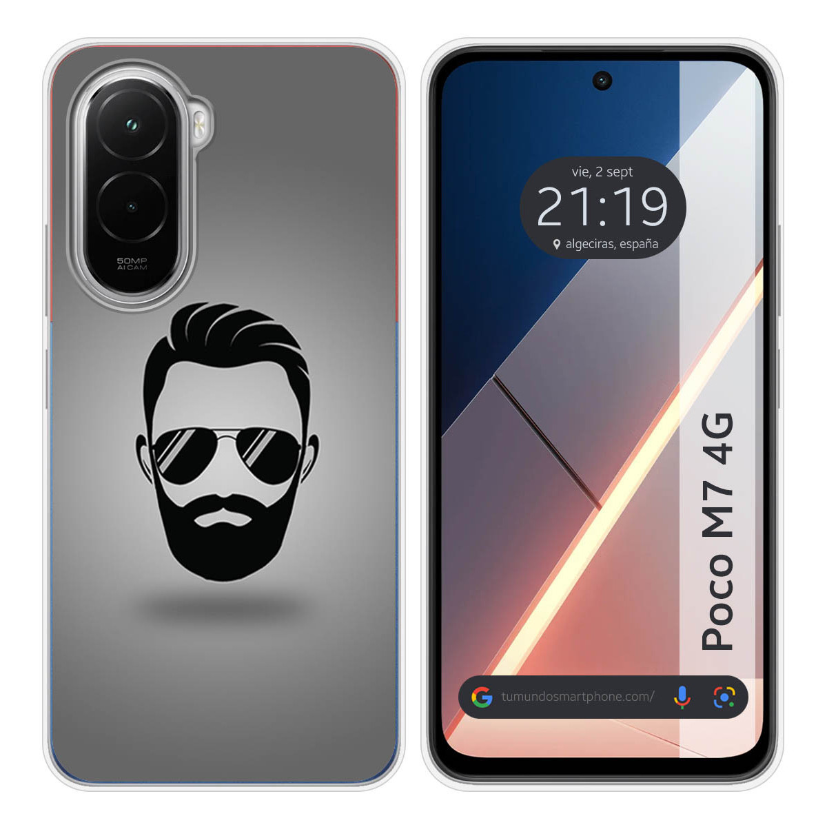 Funda Silicona para Xiaomi Poco M7 4G diseño Barba Dibujos