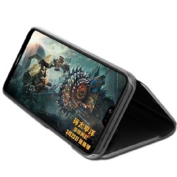 Funda Flip Cover Clear View Negra para Huawei Honor Play 2