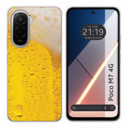 Funda Silicona para Xiaomi Poco M7 4G diseño Cerveza Dibujos