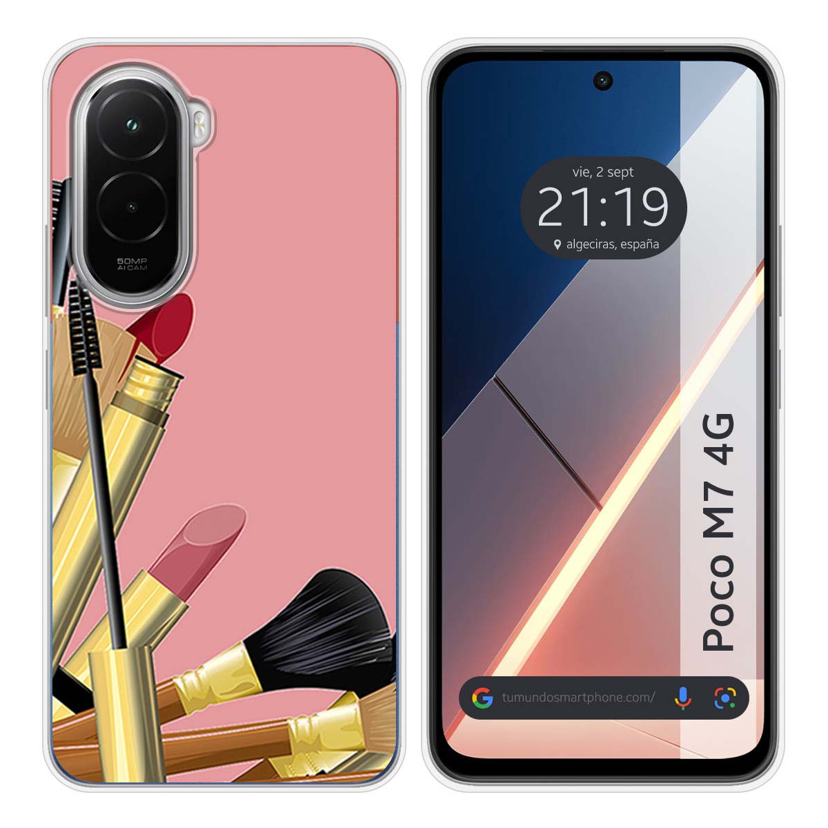 Funda Silicona para Xiaomi Poco M7 4G diseño Brochas Dibujos