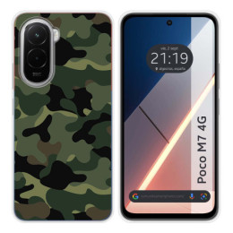 Funda Silicona para Xiaomi Poco M7 4G diseño Camuflaje Dibujos