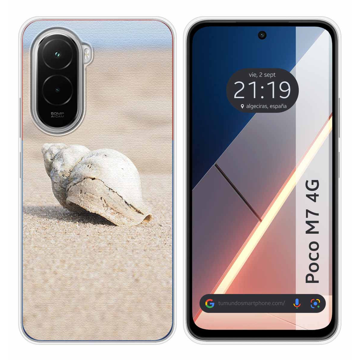 Funda Silicona para Xiaomi Poco M7 4G diseño Concha Dibujos