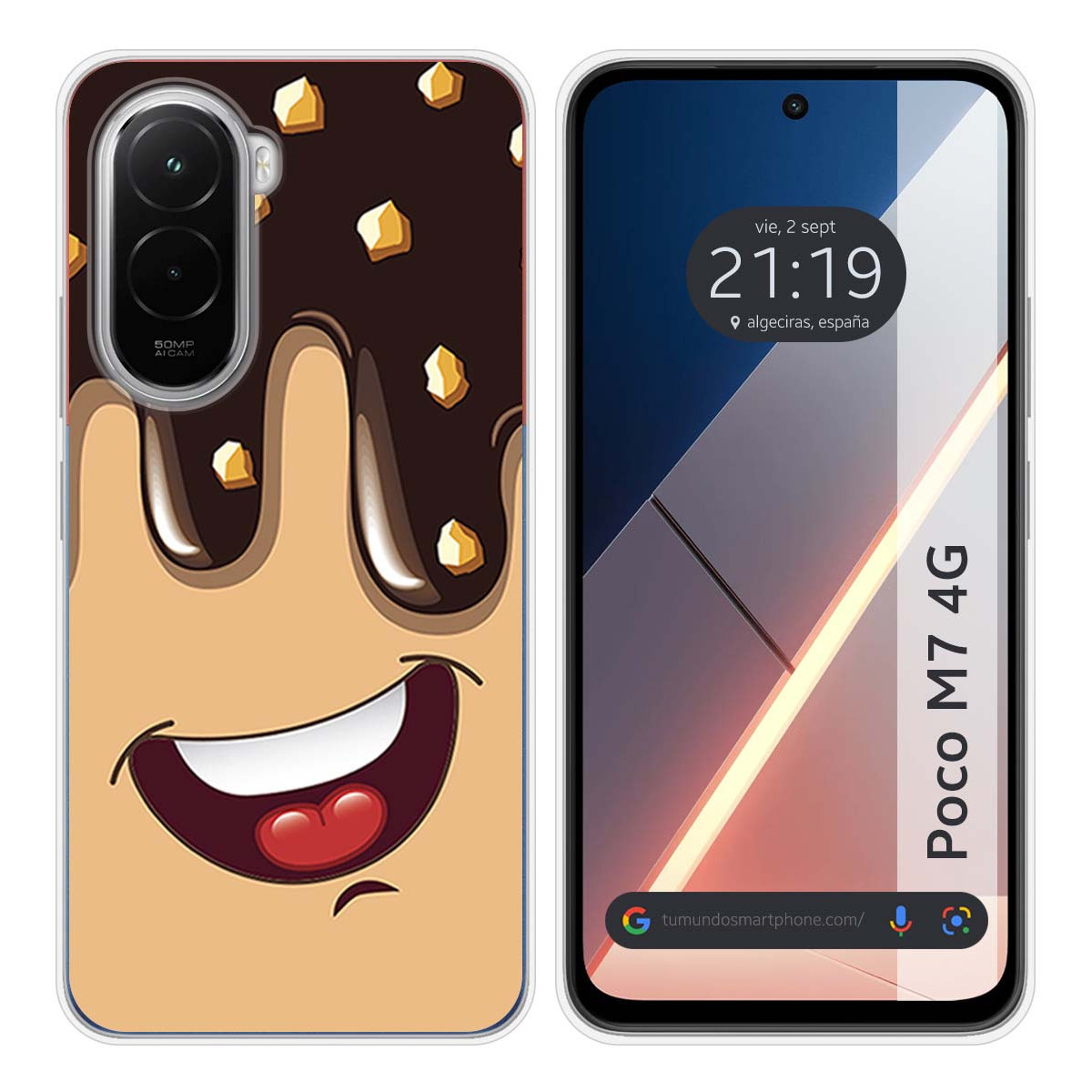Funda Silicona para Xiaomi Poco M7 4G diseño Helado Chocolate Dibujos