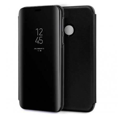 Funda Flip Cover Clear View Negra para Huawei P Smart Plus