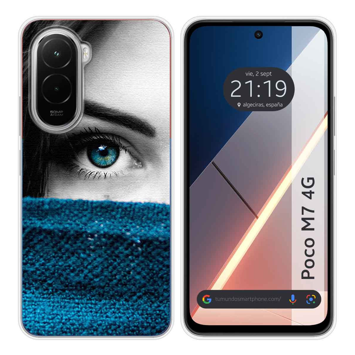 Funda Silicona para Xiaomi Poco M7 4G diseño Ojo Dibujos