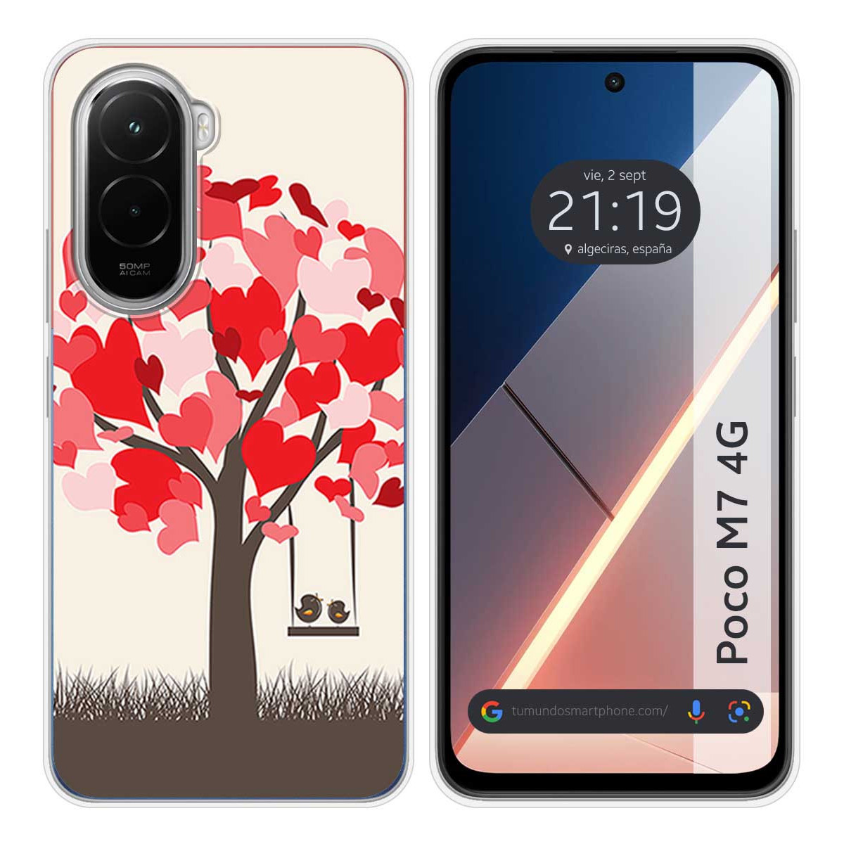 Funda Silicona para Xiaomi Poco M7 4G diseño Pajaritos Dibujos