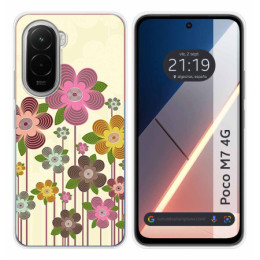 Funda Silicona para Xiaomi Poco M7 4G diseño Primavera En Flor Dibujos