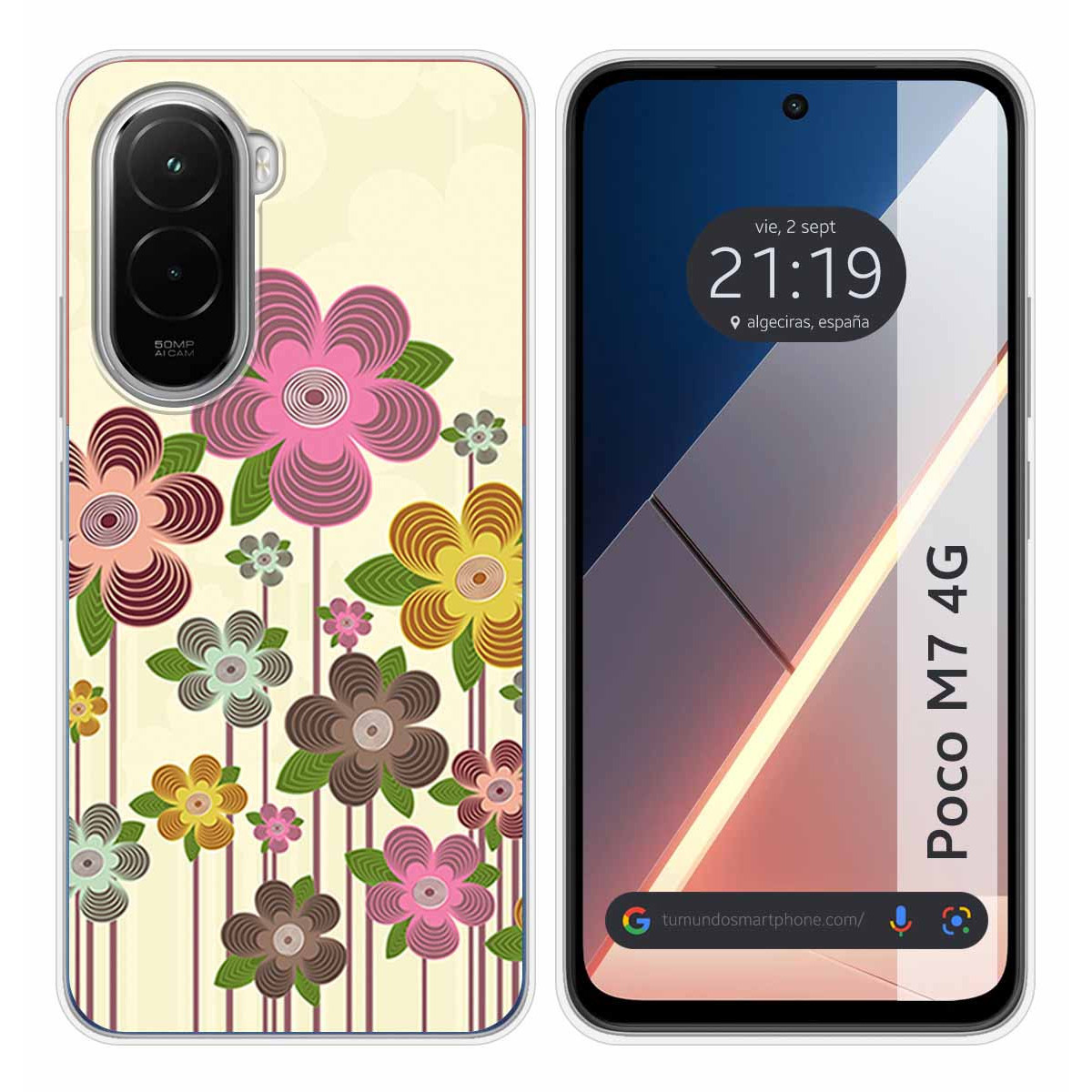 Funda Silicona para Xiaomi Poco M7 4G diseño Primavera En Flor Dibujos