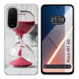 Funda Silicona para Xiaomi Poco M7 4G diseño Reloj Dibujos