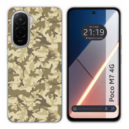 Funda Silicona para Xiaomi Poco M7 4G diseño Sand Camuflaje Dibujos