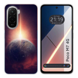 Funda Silicona para Xiaomi Poco M7 4G diseño Tierra Dibujos