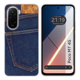 Funda Silicona para Xiaomi Poco M7 4G diseño Vaquero Dibujos