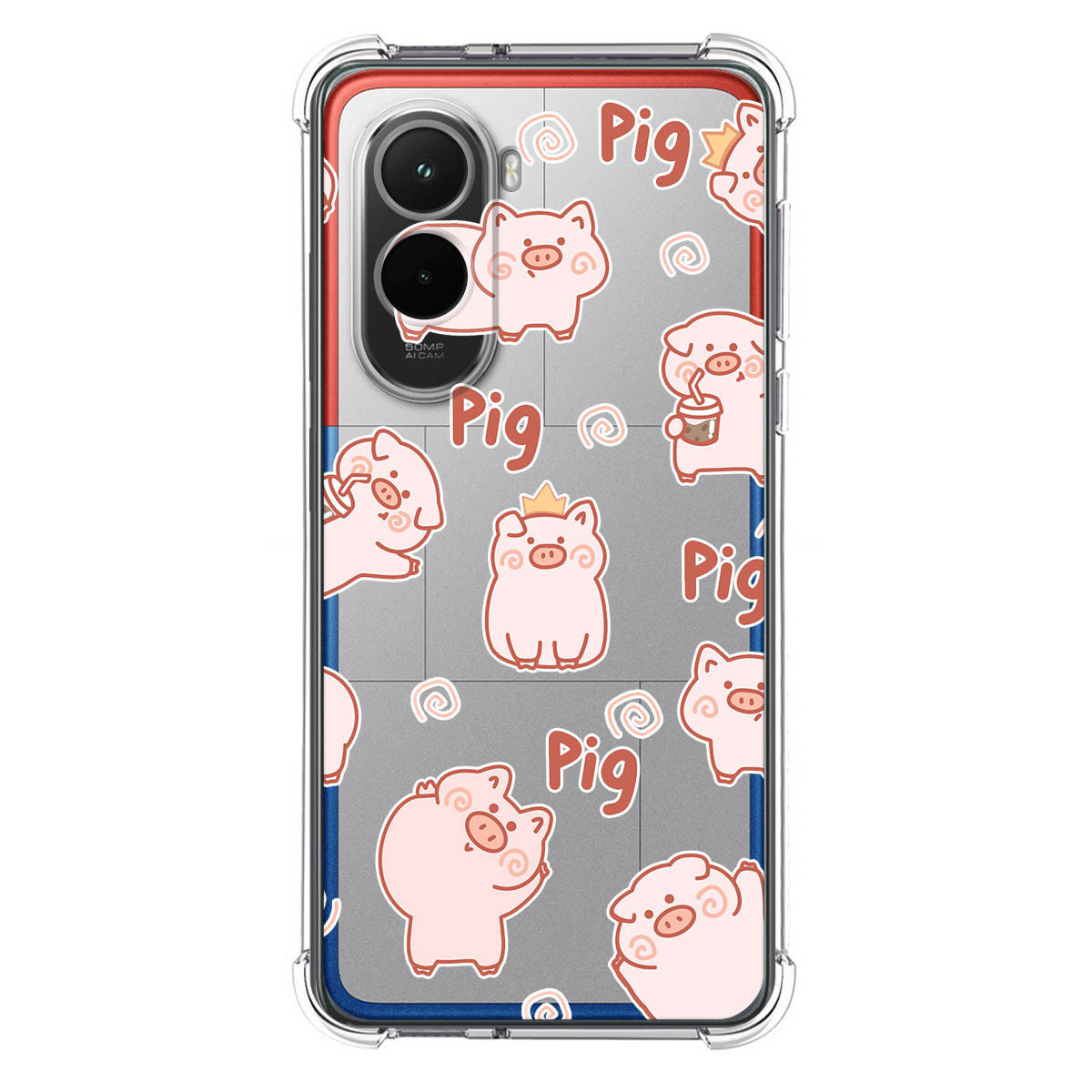 Funda Silicona Antigolpes para Xiaomi Poco M7 4G diseño Cerdos Dibujos