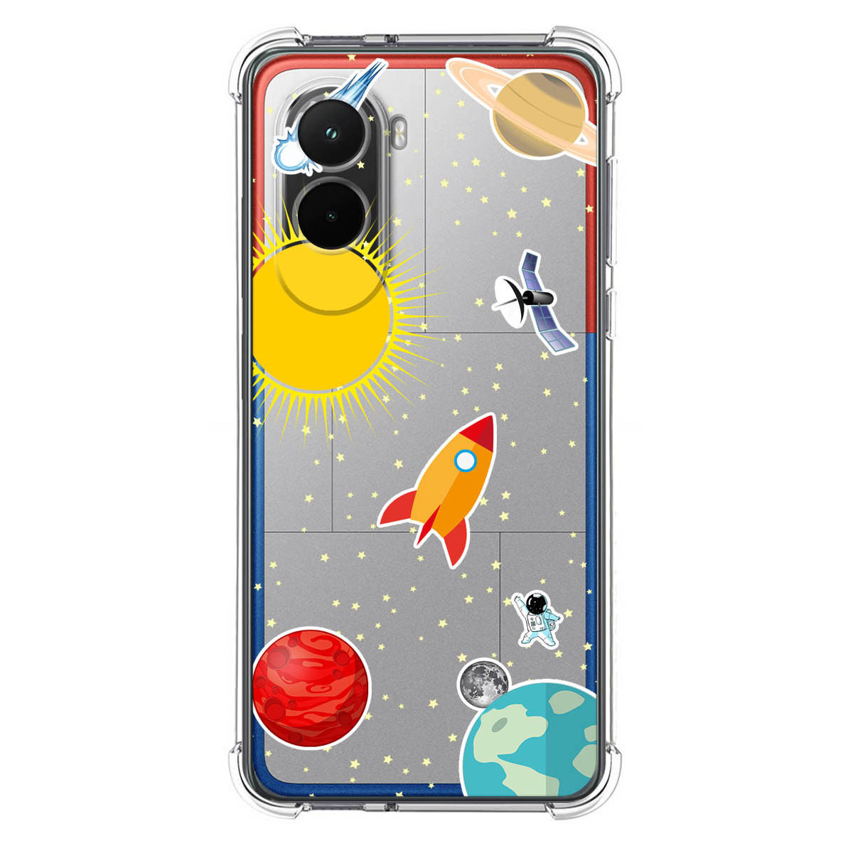 Funda Silicona Antigolpes para Xiaomi Poco M7 4G diseño Espacio Dibujos
