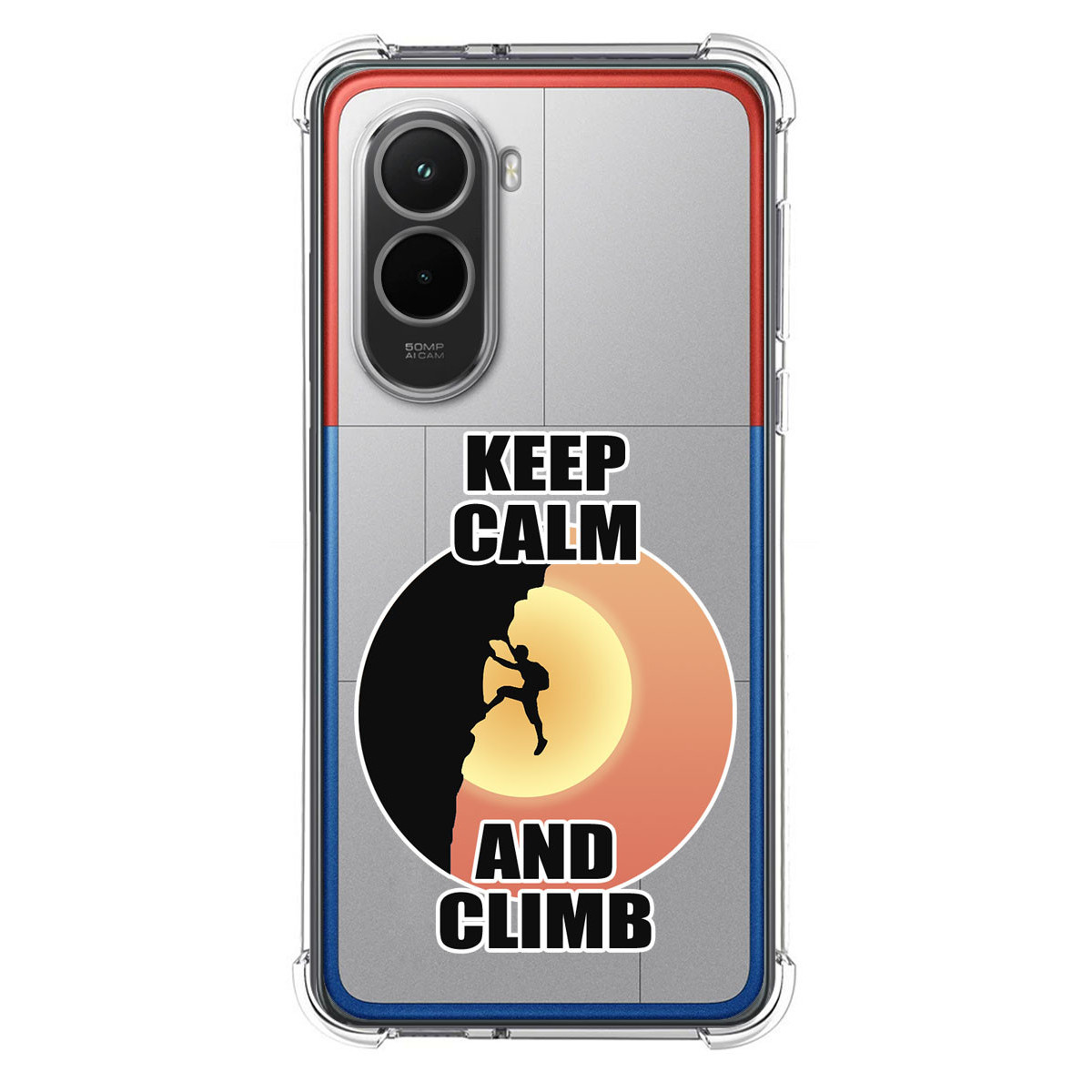 Funda Silicona Antigolpes para Xiaomi Poco M7 4G diseño Hombre Escalada Dibujos