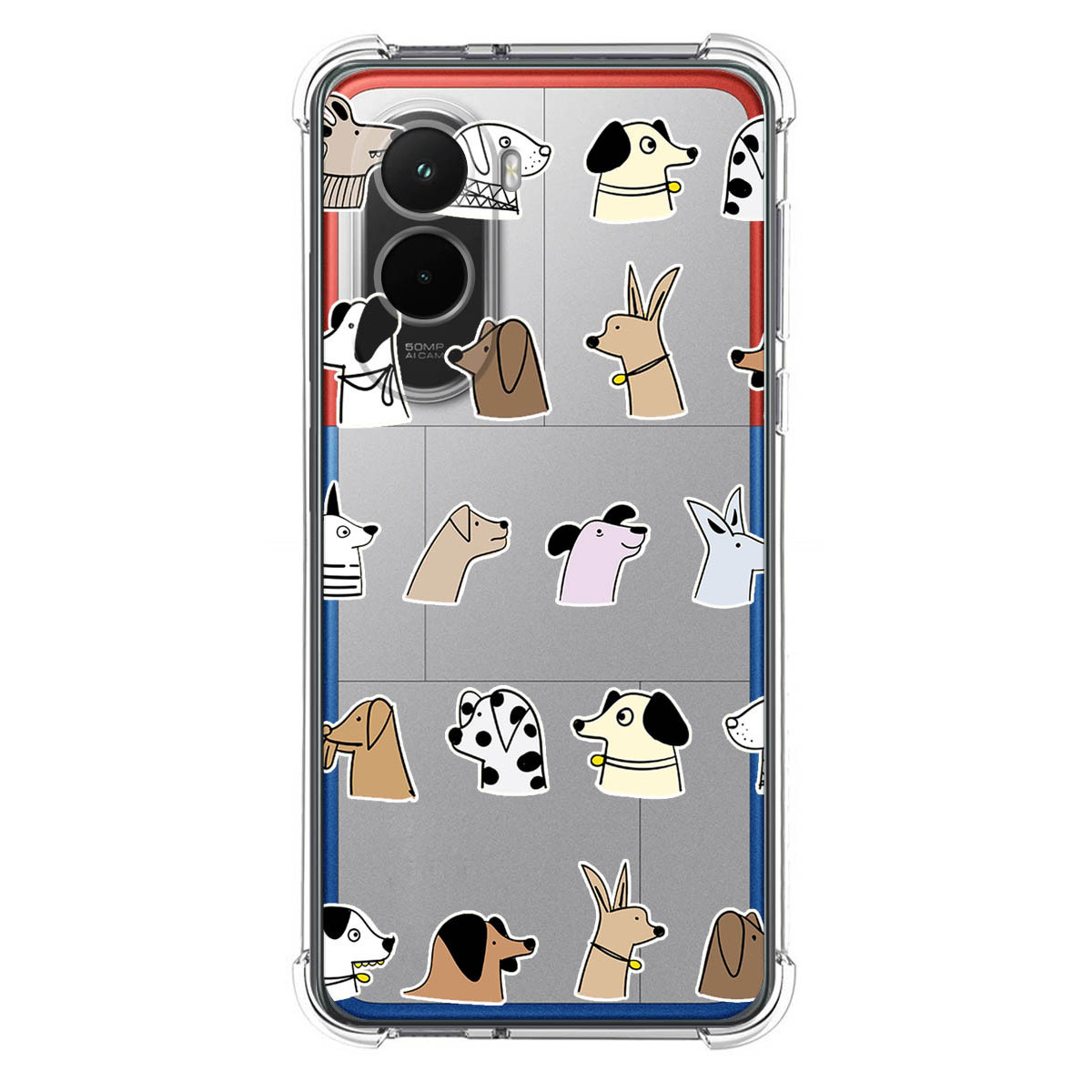 Funda Silicona Antigolpes para Xiaomi Poco M7 4G diseño Perros Dibujos