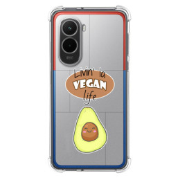 Funda Silicona Antigolpes para Xiaomi Poco M7 4G diseño Vegan Life Dibujos