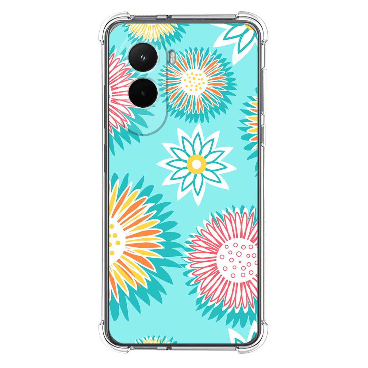 Funda Silicona Antigolpes para Xiaomi Poco M7 4G diseño Flores 05 Dibujos