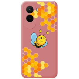 Funda Silicona Líquida Rosa para Xiaomi Poco M7 4G diseño Abeja Dibujos